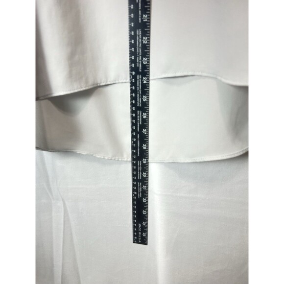 Charming Charlie Womens L Gray Embroidered Laced Open Back Top - Picture 4 of 9